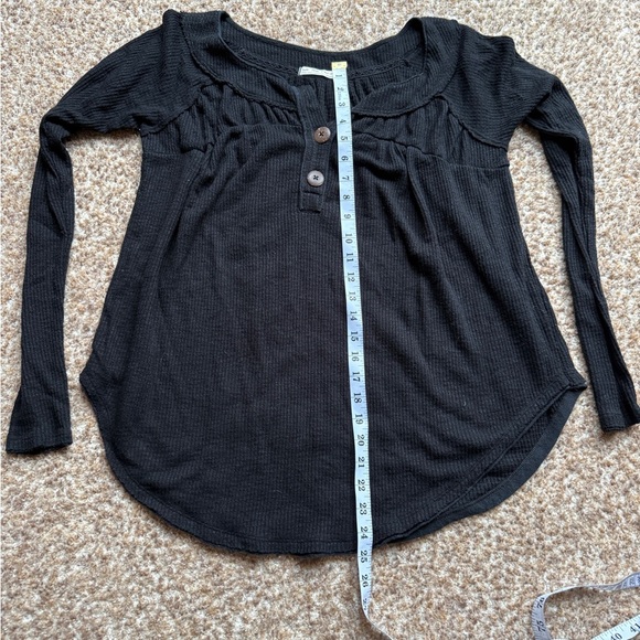Free People We the Free Long Sleeve Lounge Flowy Top black xs - Picture 5 of 5